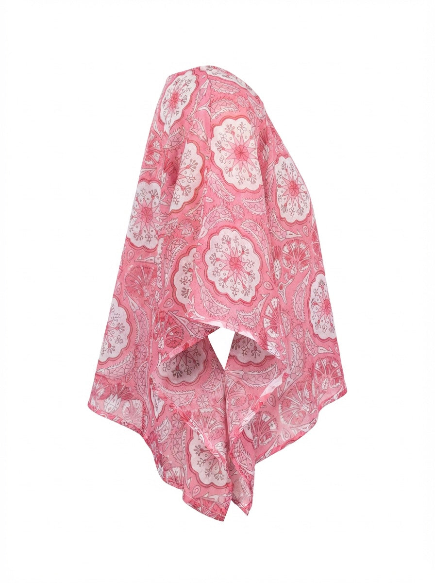 Poncho Papillon rose lotus