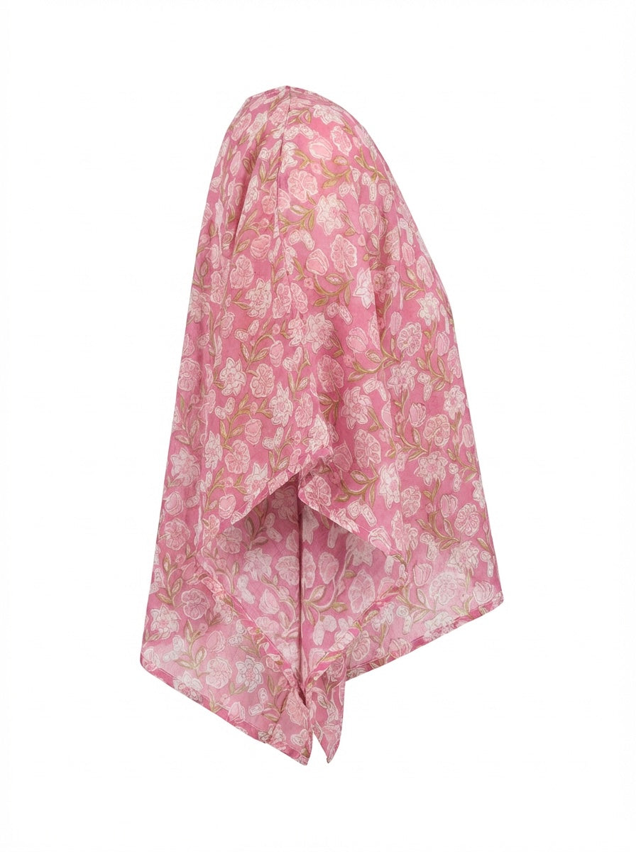 Poncho Papillon rose bouquet