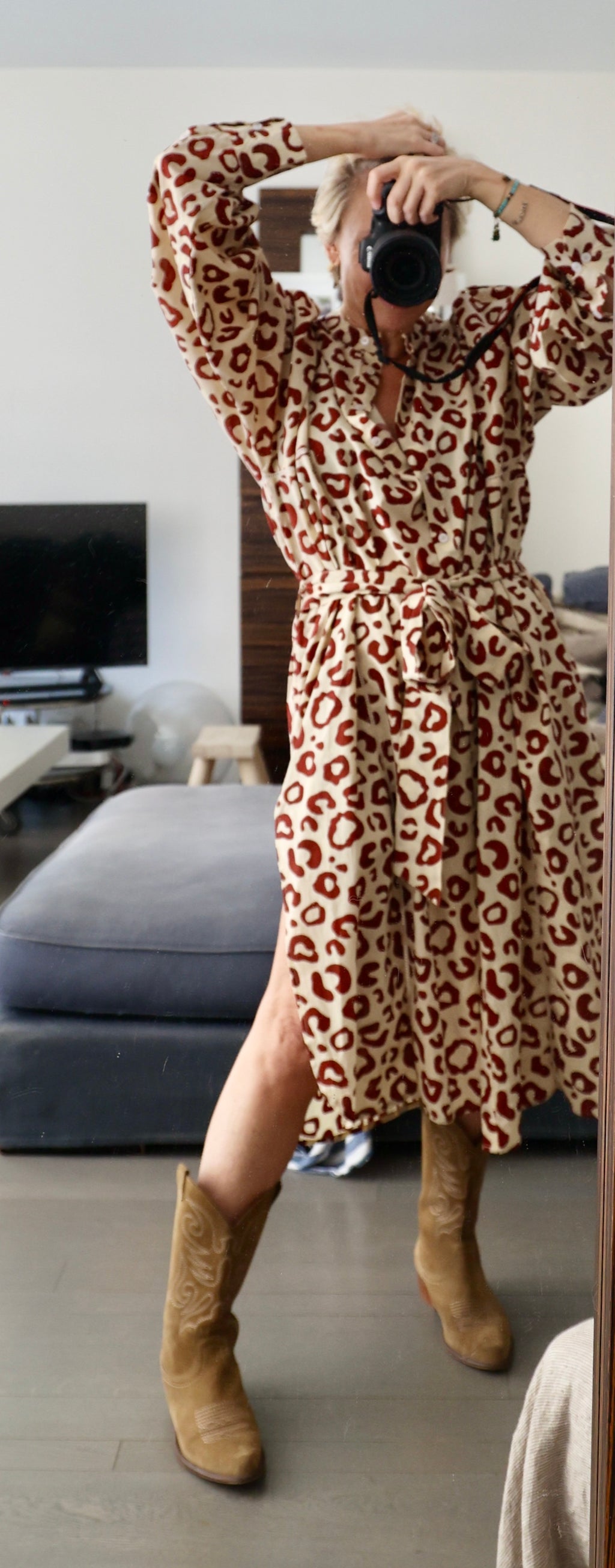 Robe Iconique léopard bordeaux