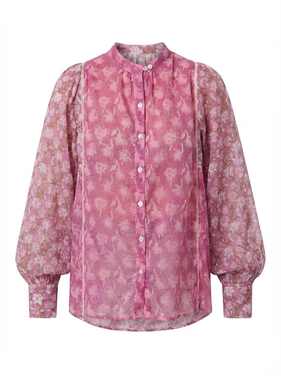 Blouse Iconique rose bouquet