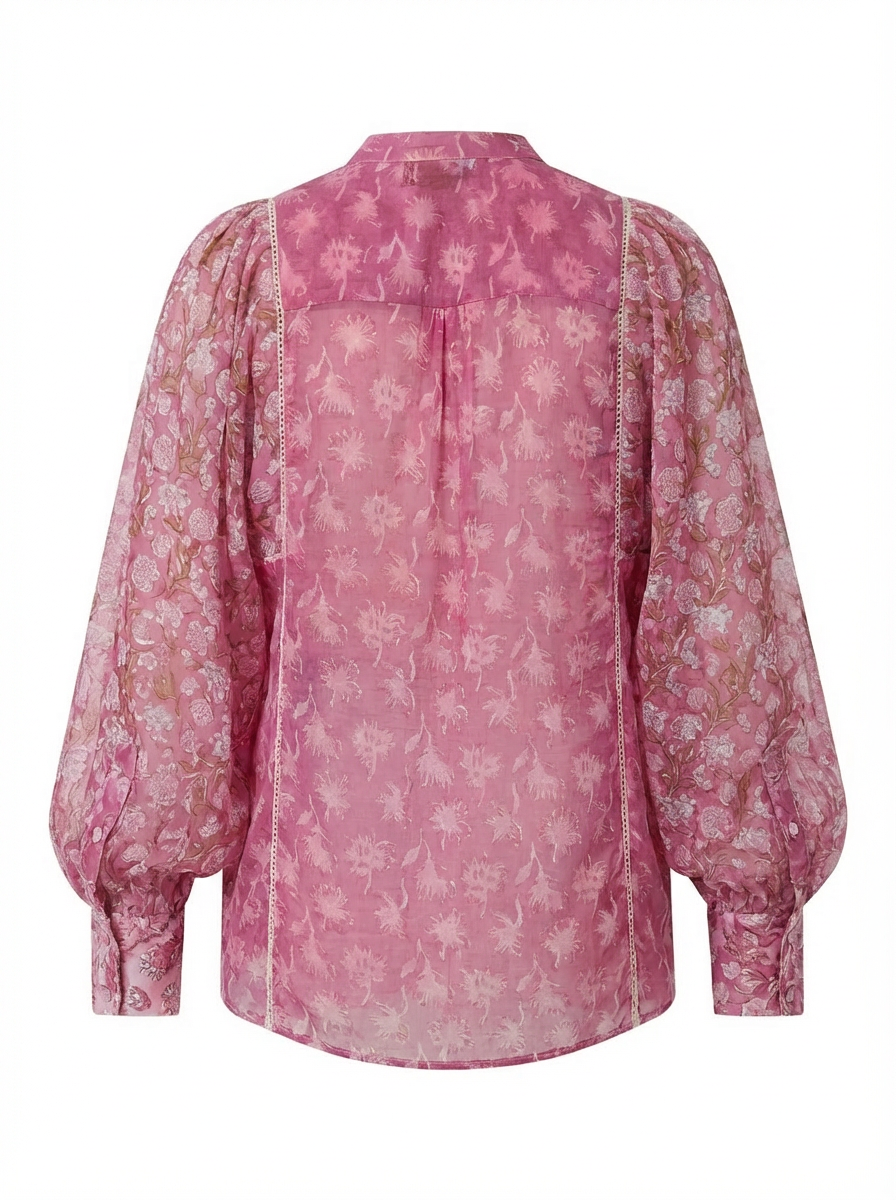 Blouse Iconique rose bouquet
