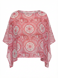 Poncho Papillon rose lotus