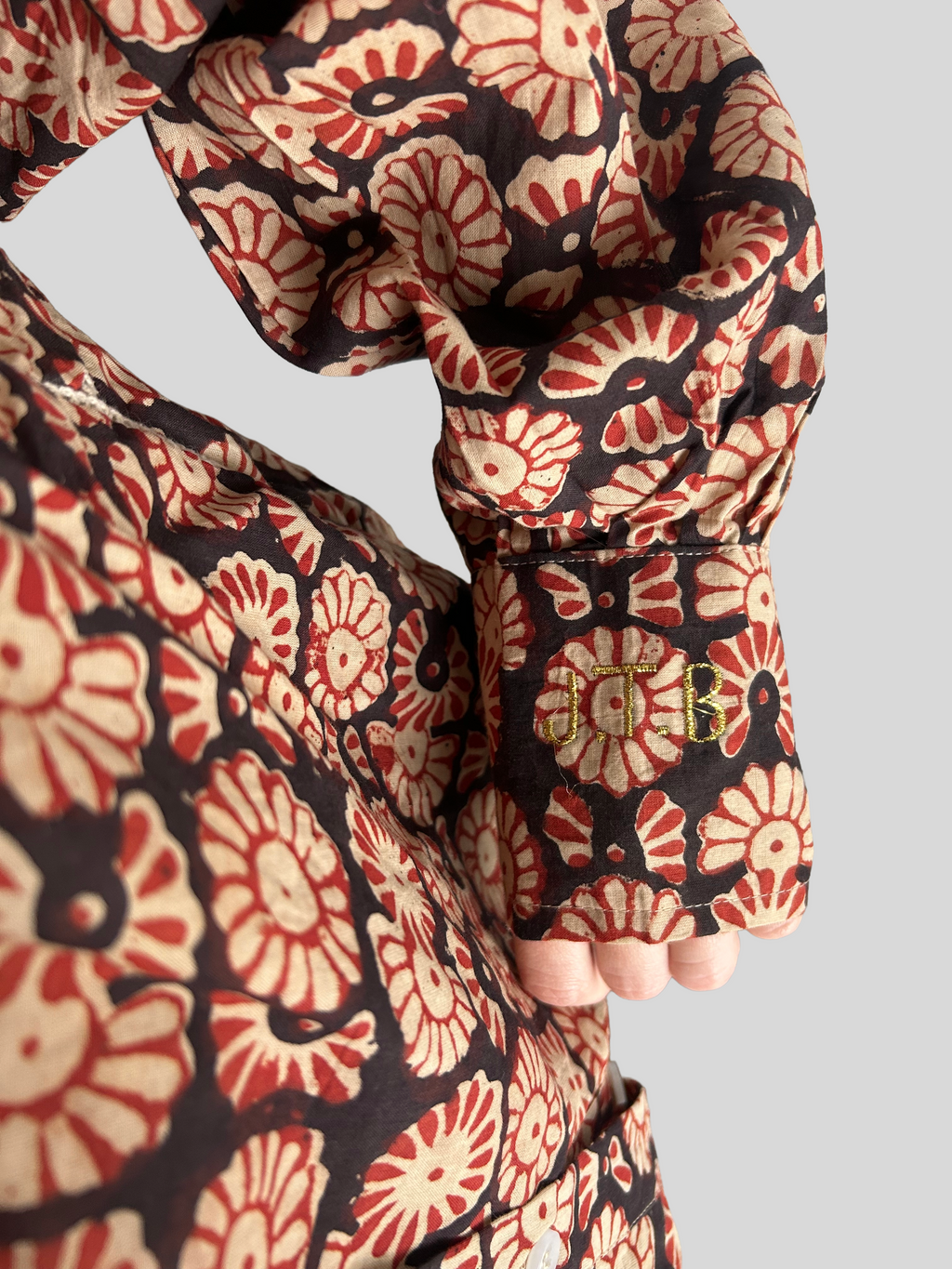 Blouse Iconique fleur bordeaux