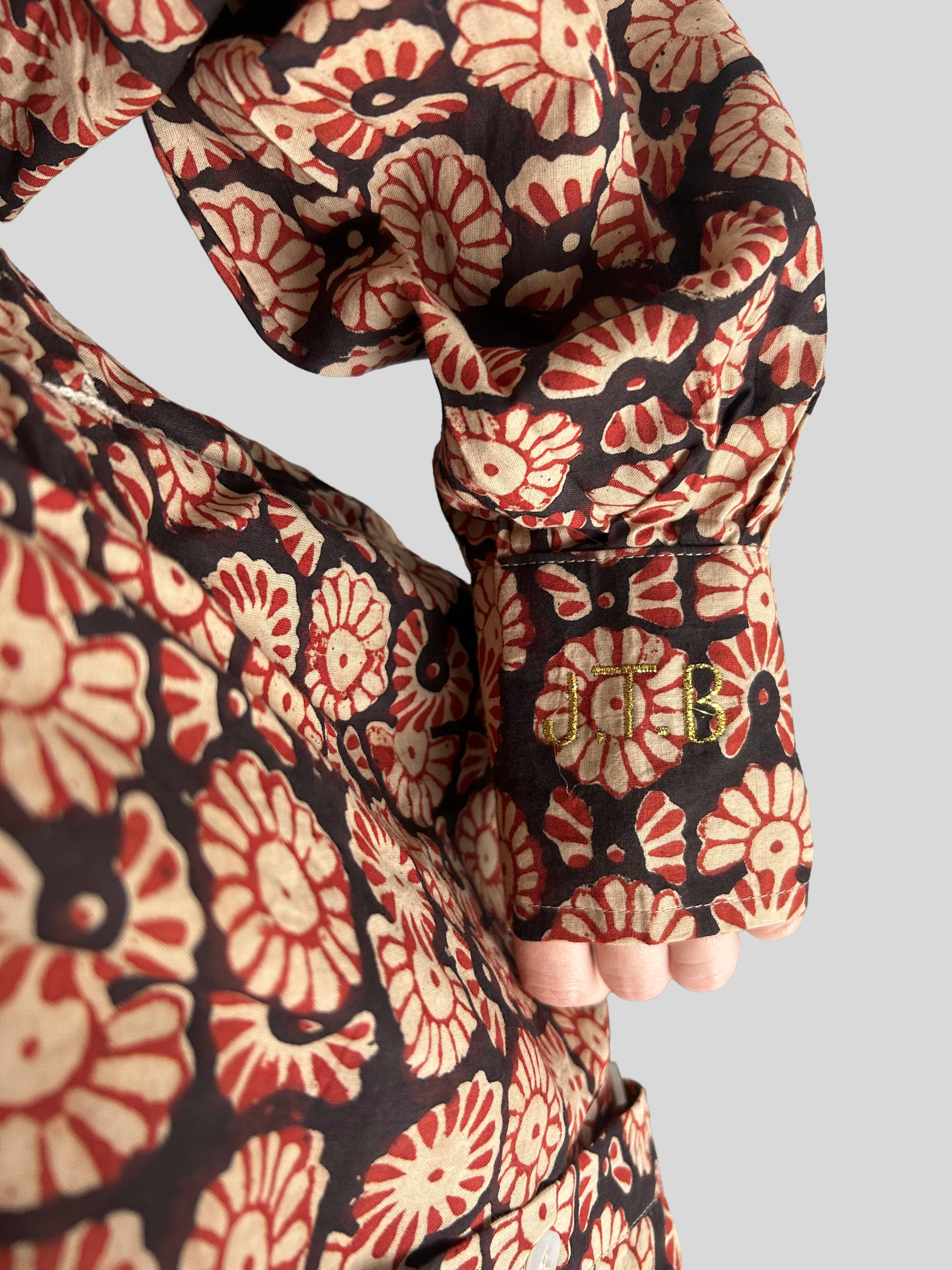 Blouse Iconique fleur bordeaux