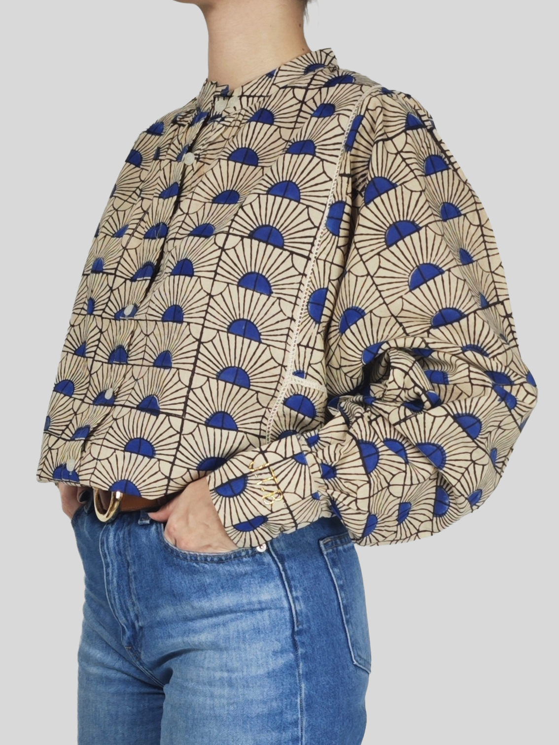 Blouse Iconique soleil levant bleu