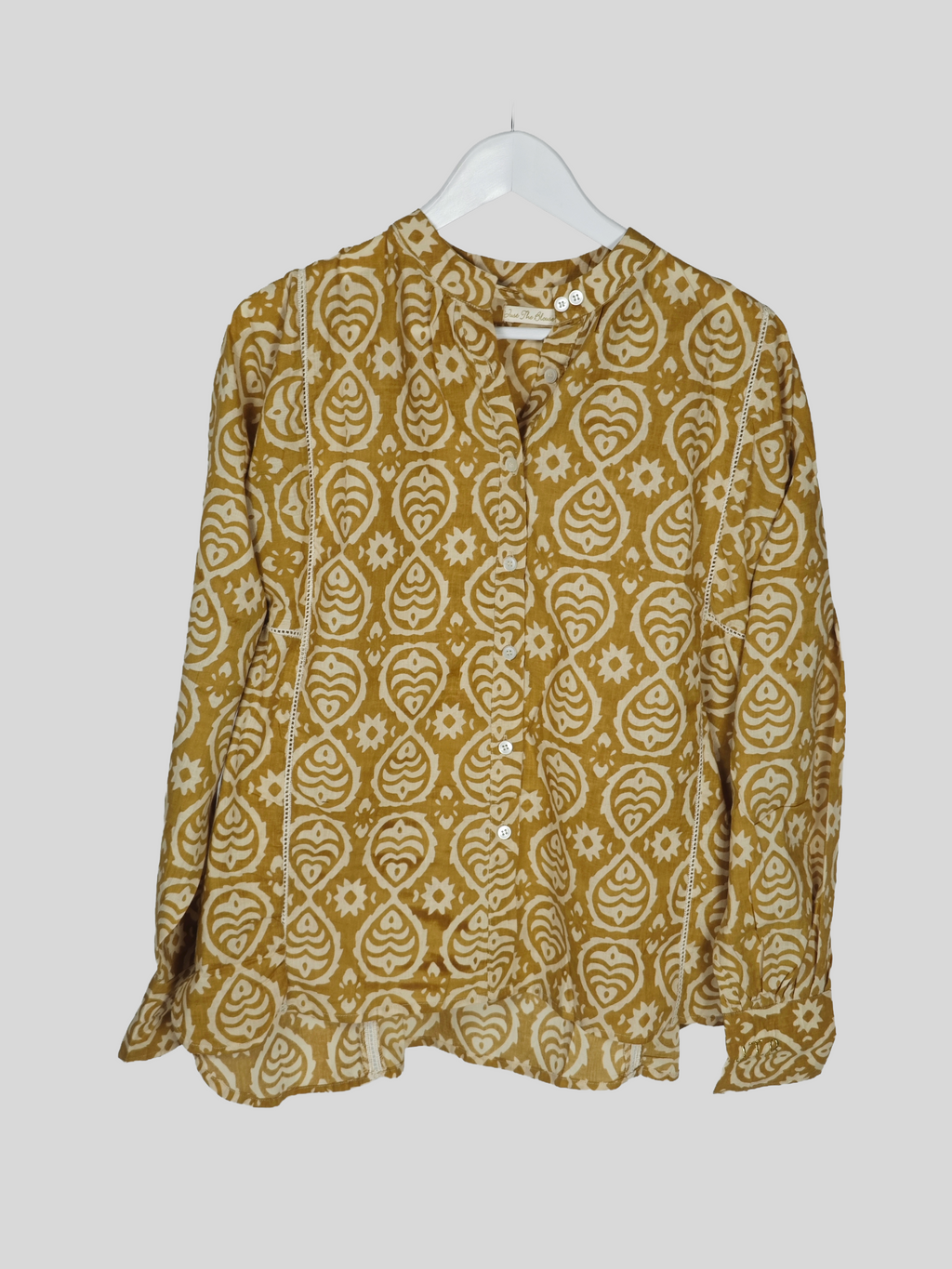 Blouse Iconique moutarde poisson écru