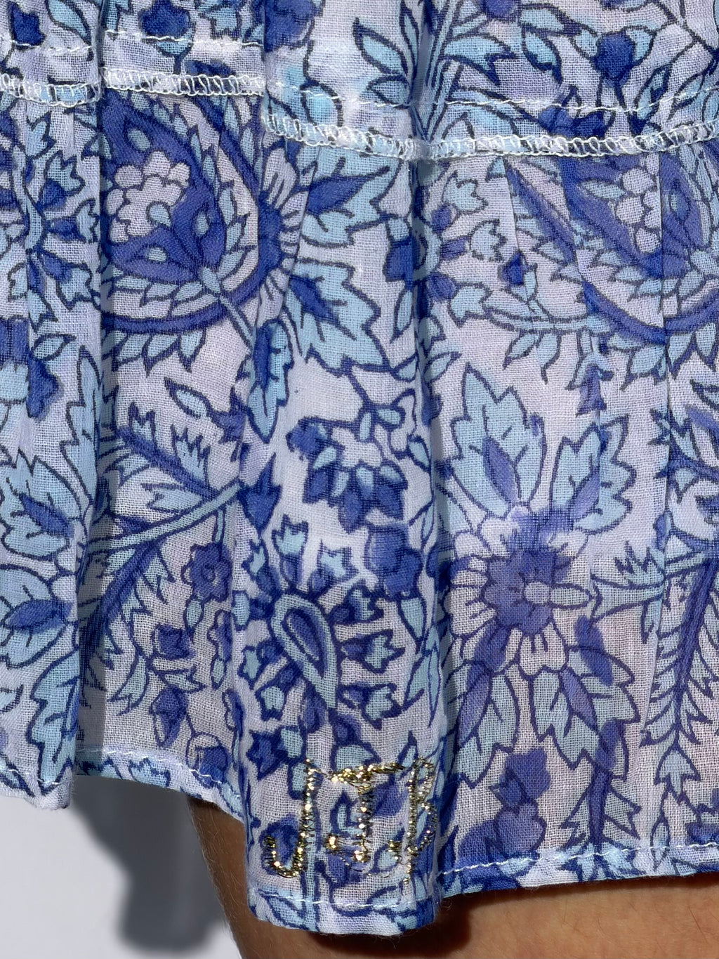 Jupe poupette bleu riviera