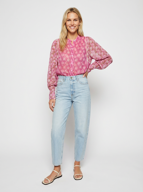 Blouse Iconique rose bouquet