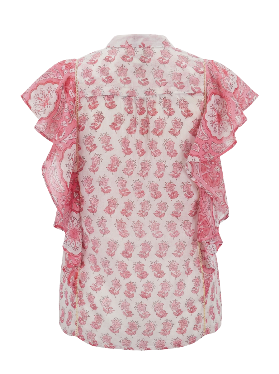 Blouse Butterfly rose pétale