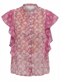 Blouse Butterfly rose bouquet
