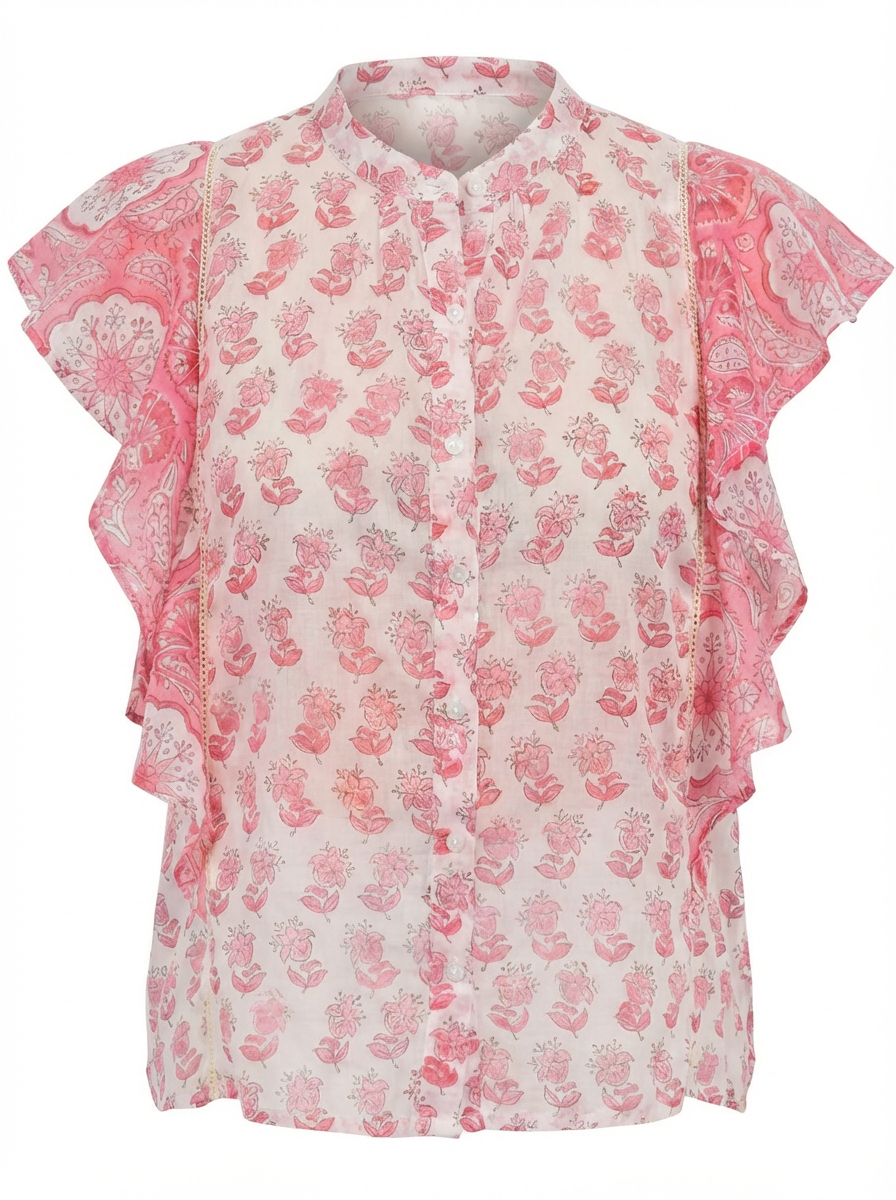 Blouse Butterfly rose pétale