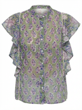 Blouse Butterfly vert lila