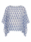 Poncho Papillon bleu riviera