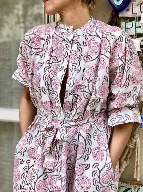 Robe Iconique blanche et rose