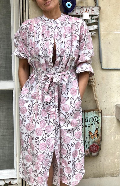 Robe Iconique blanche et rose