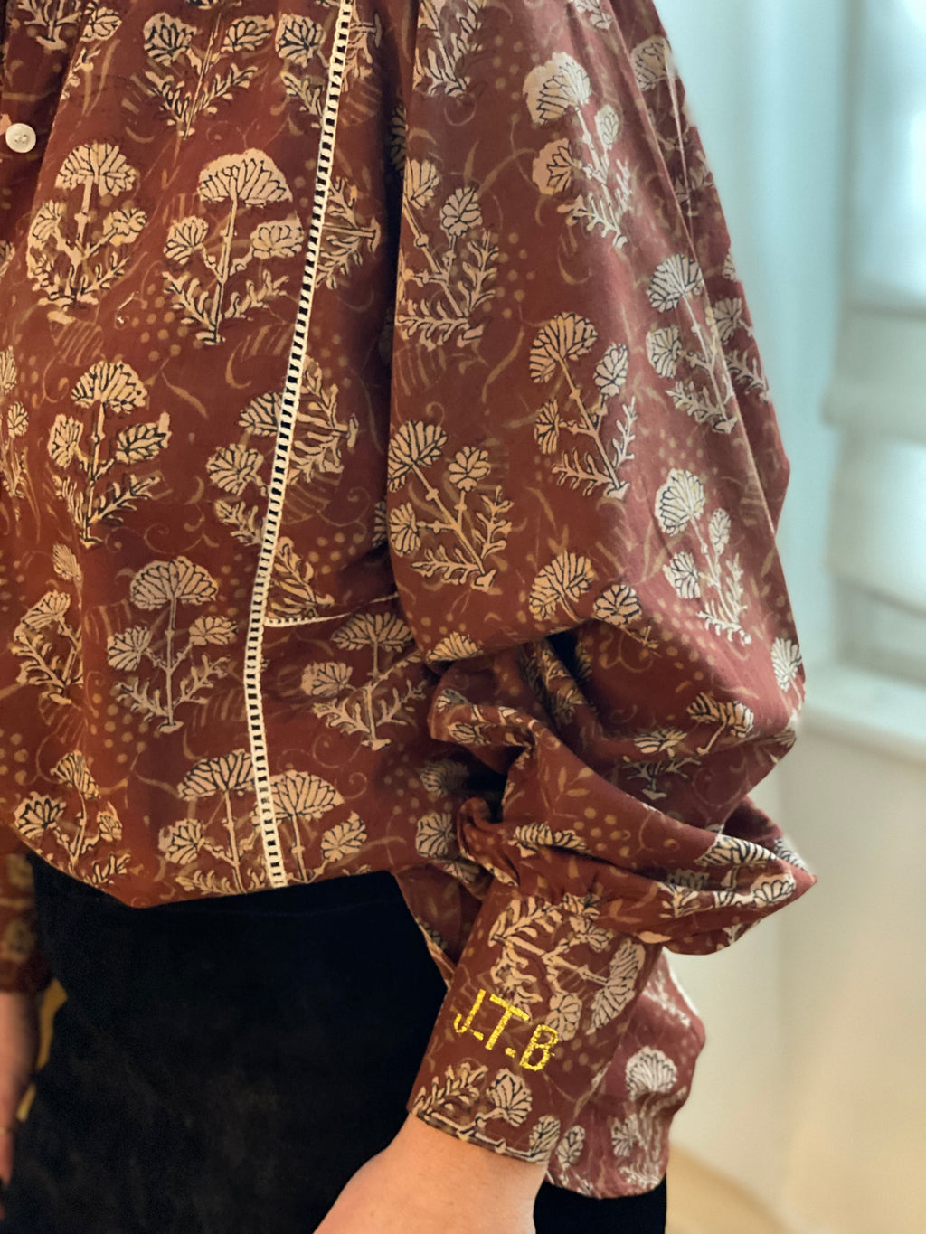 Blouse Iconique marron et écru