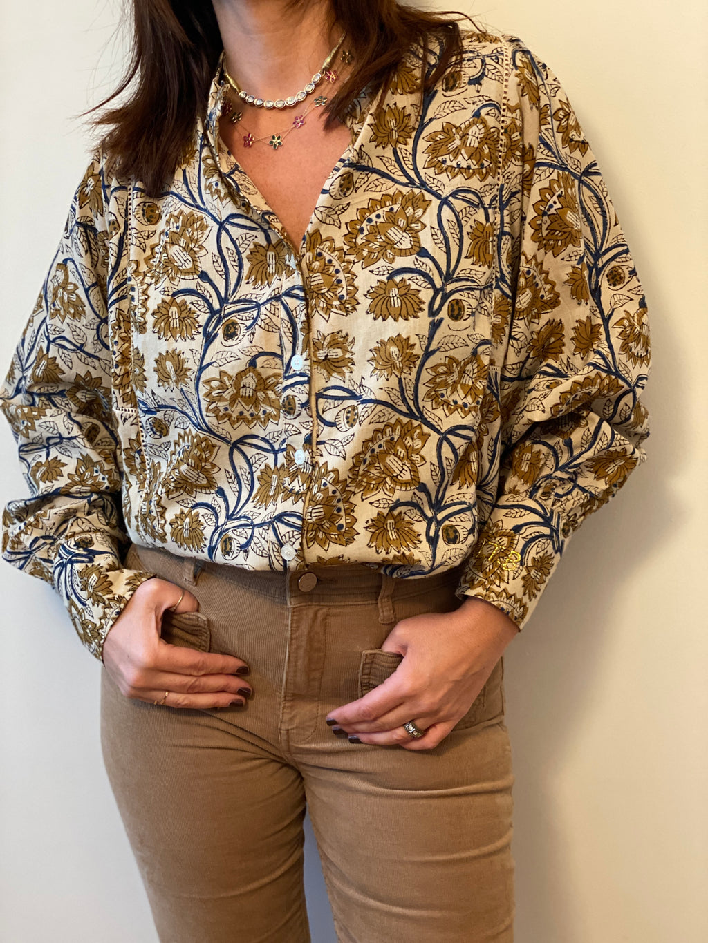 Blouse Iconique écru et marine