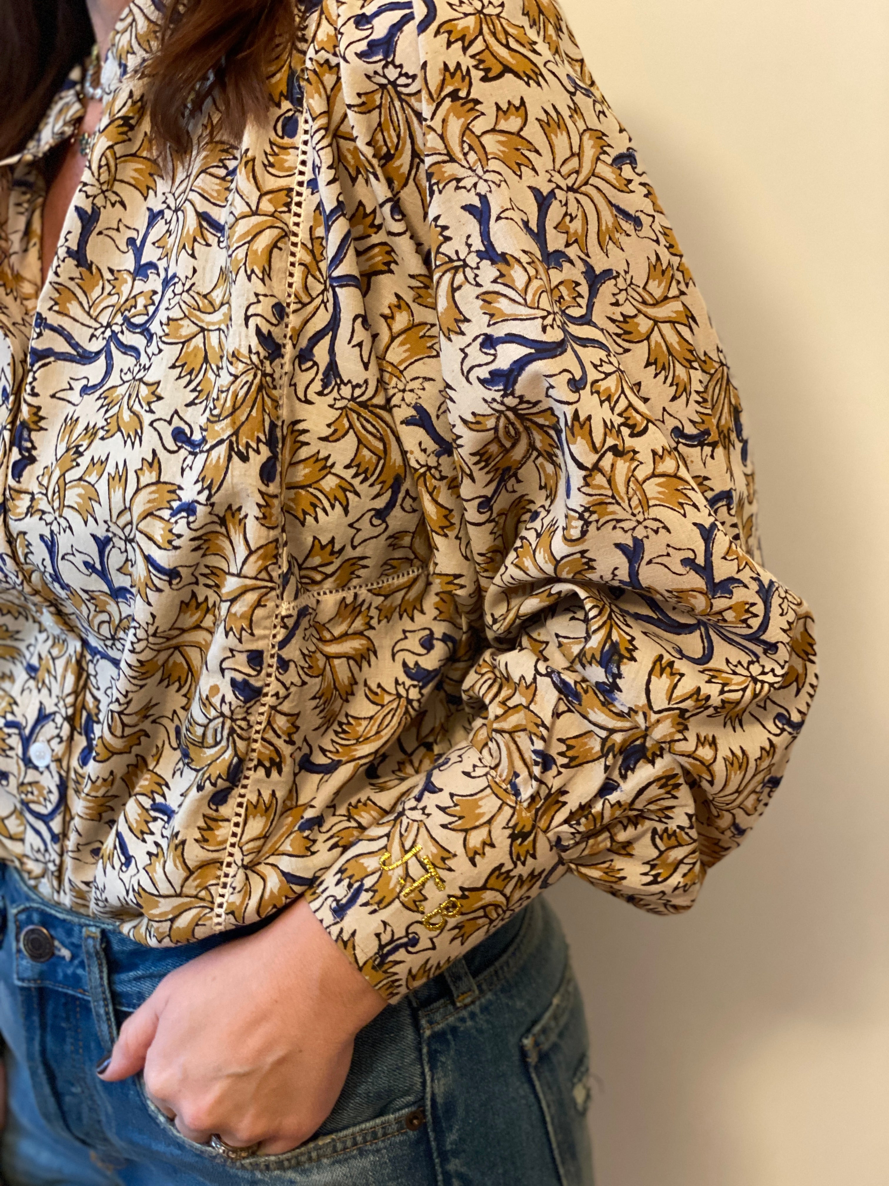 Blouse Iconique écru et marine