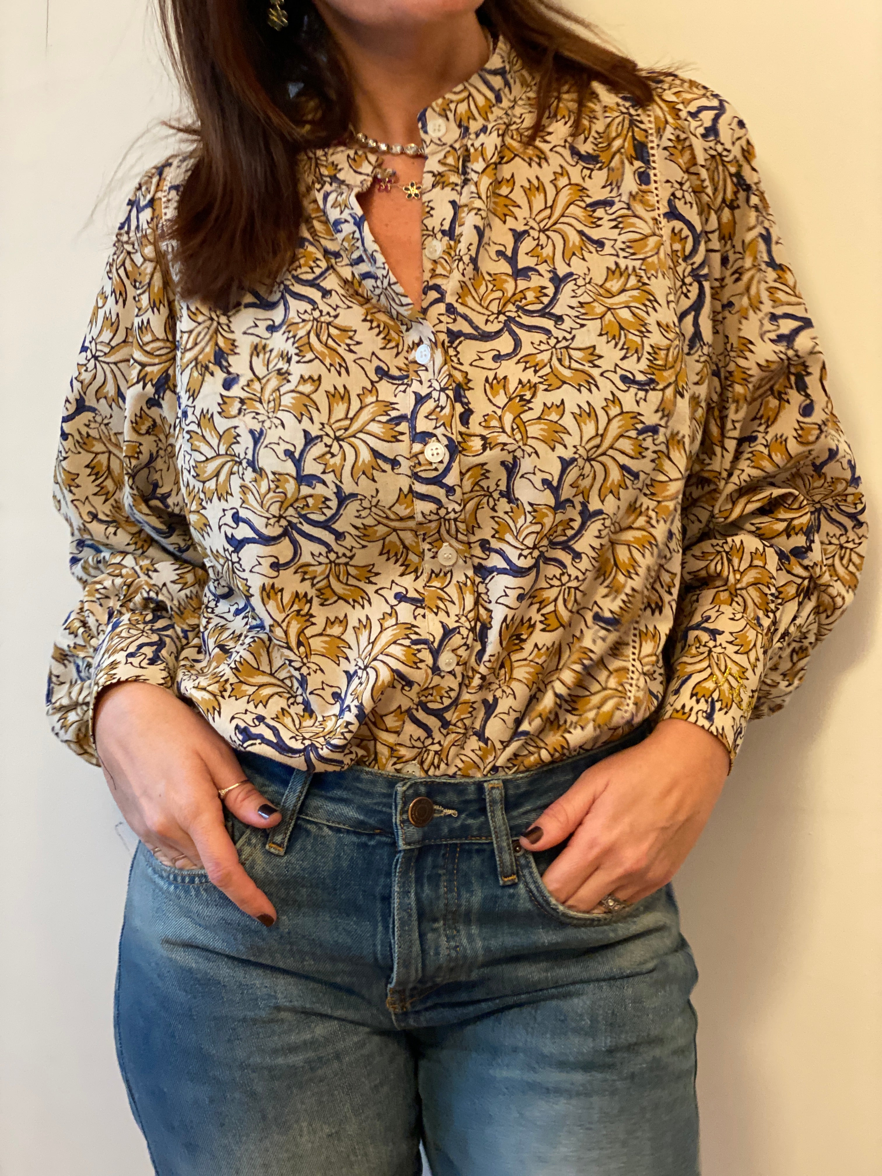 Blouse Iconique écru et marine