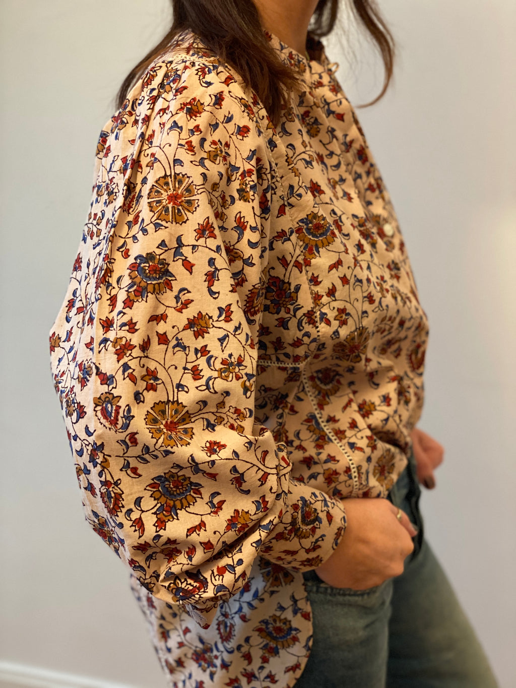 Blouse Iconique écru et bordeaux