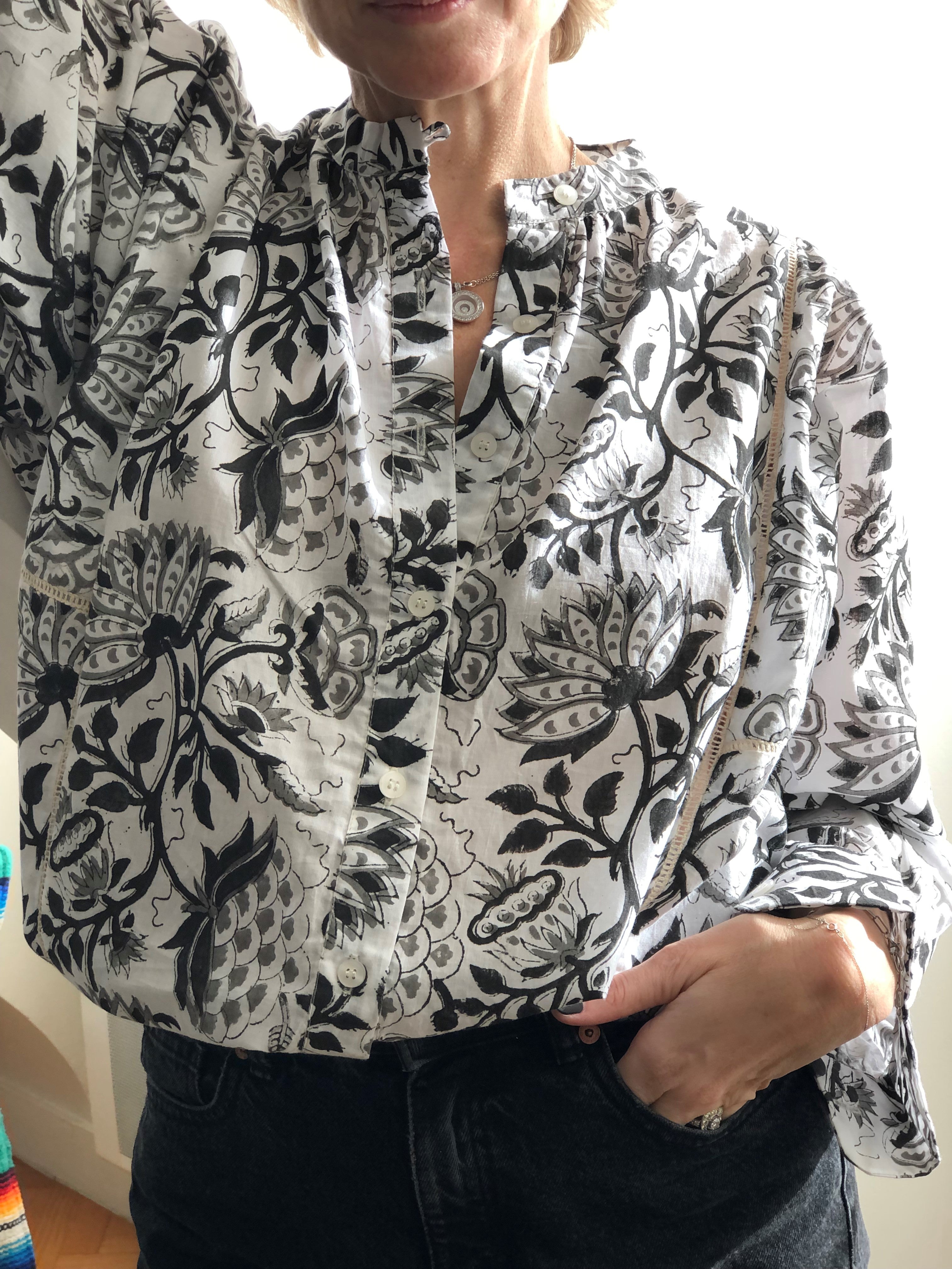 Blouse Iconique Desk noir et blanc
