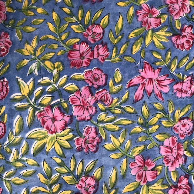 Robe Iconique bleu, rose et jaune