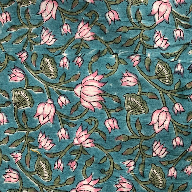 Robe Iconique bleu vert et rose