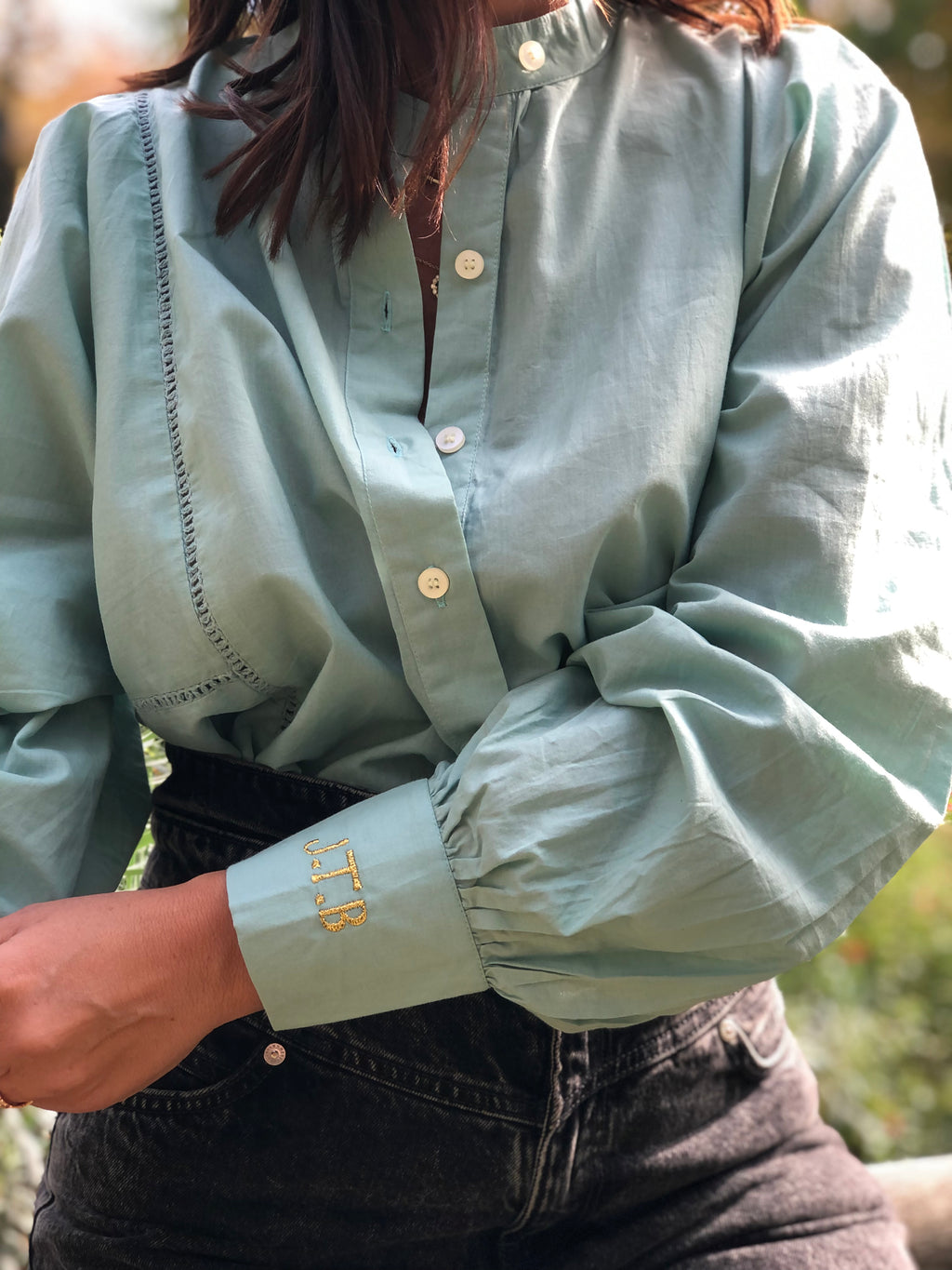 Blouse Iconique unie menthe