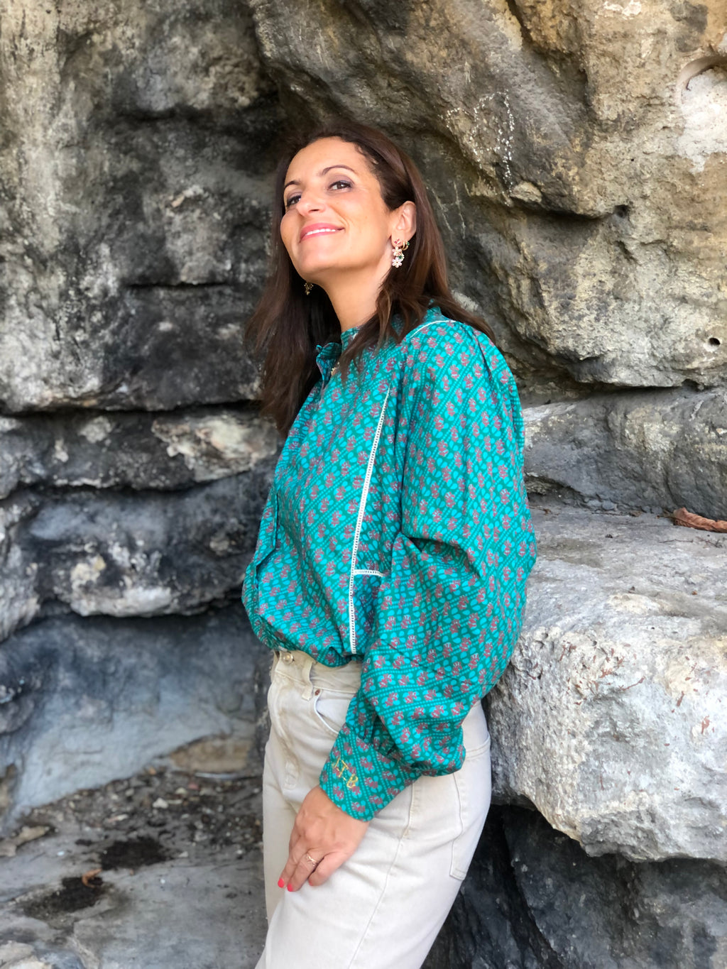 Blouse Iconique vert et rouge
