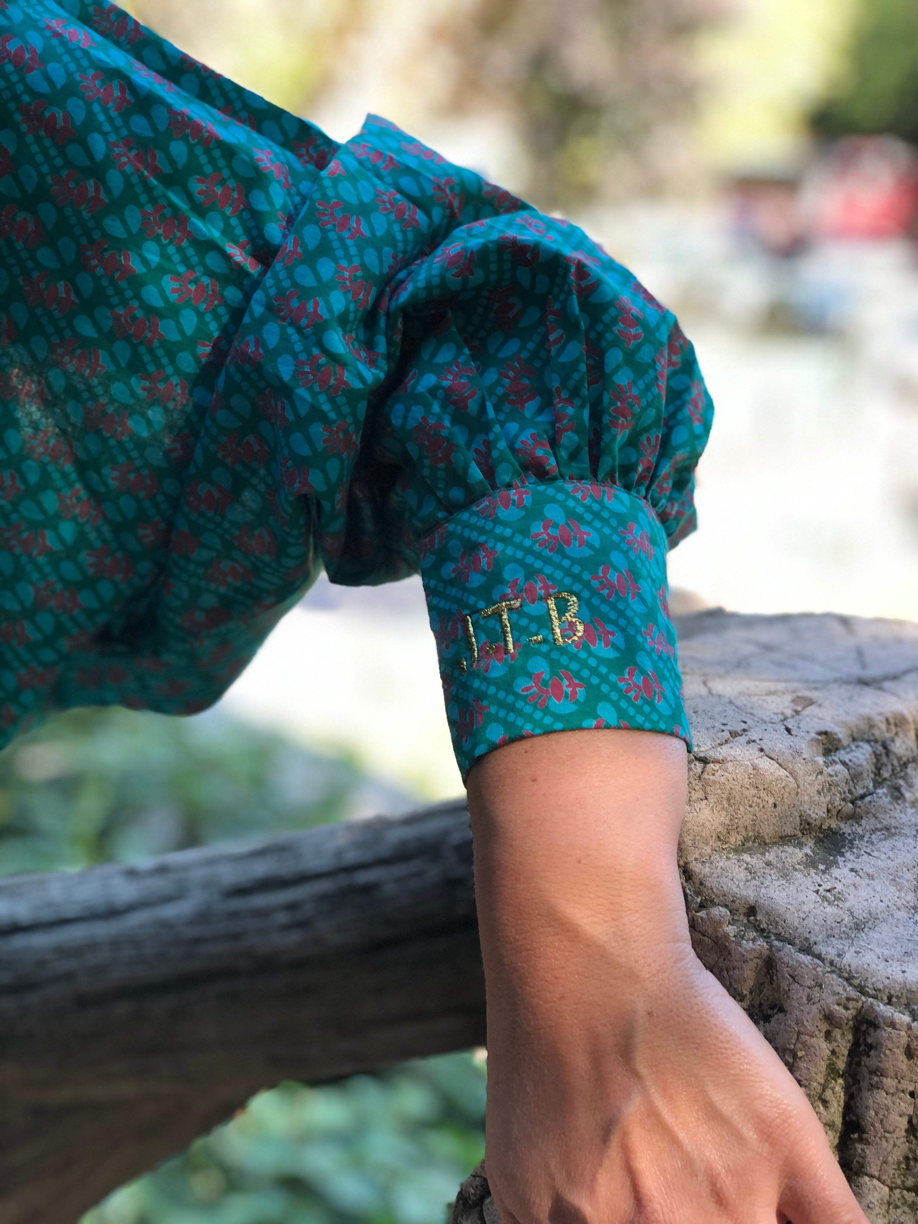 Blouse Iconique vert et rouge